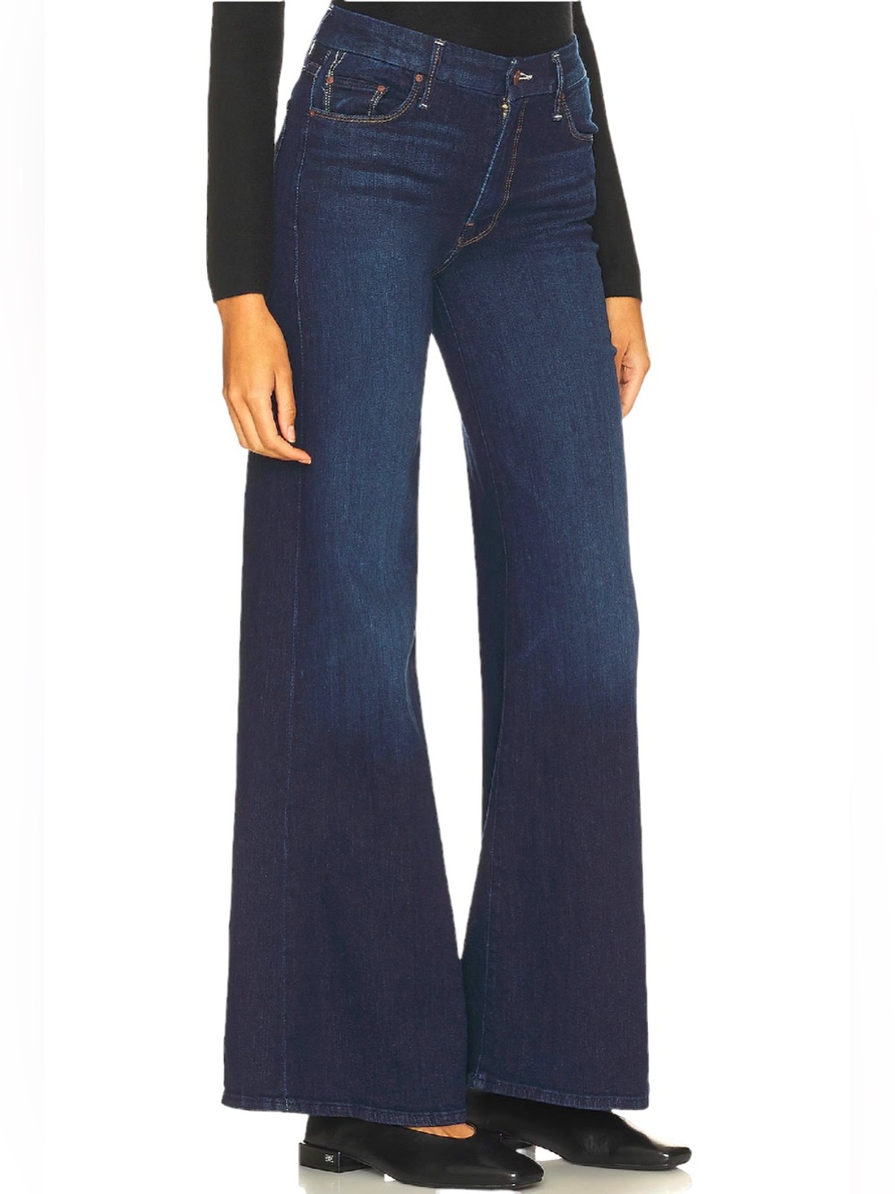 MOTHER Tomcat Roller Jeans Off Limits Dark Indigo Blue Size 24